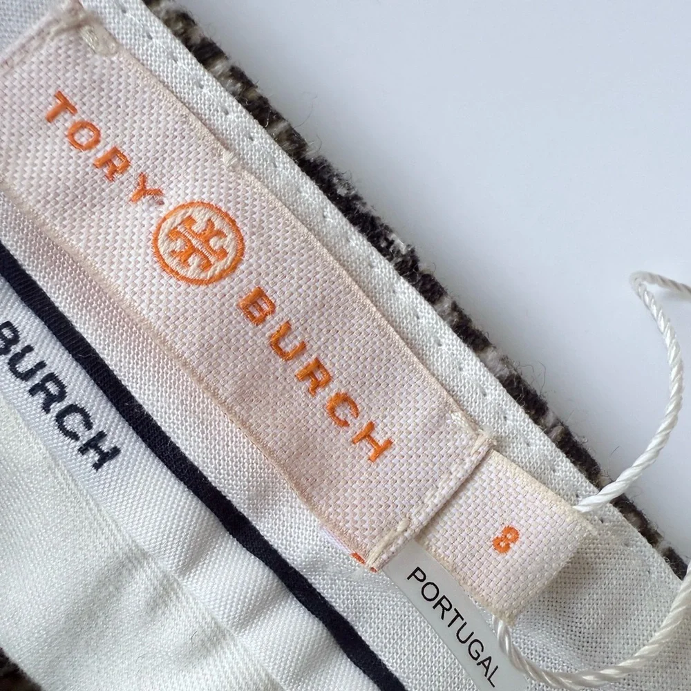 Tory Burch Gray Tweed Flare Trousers